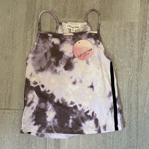 Purple Tie Dye Racerback Tank Top